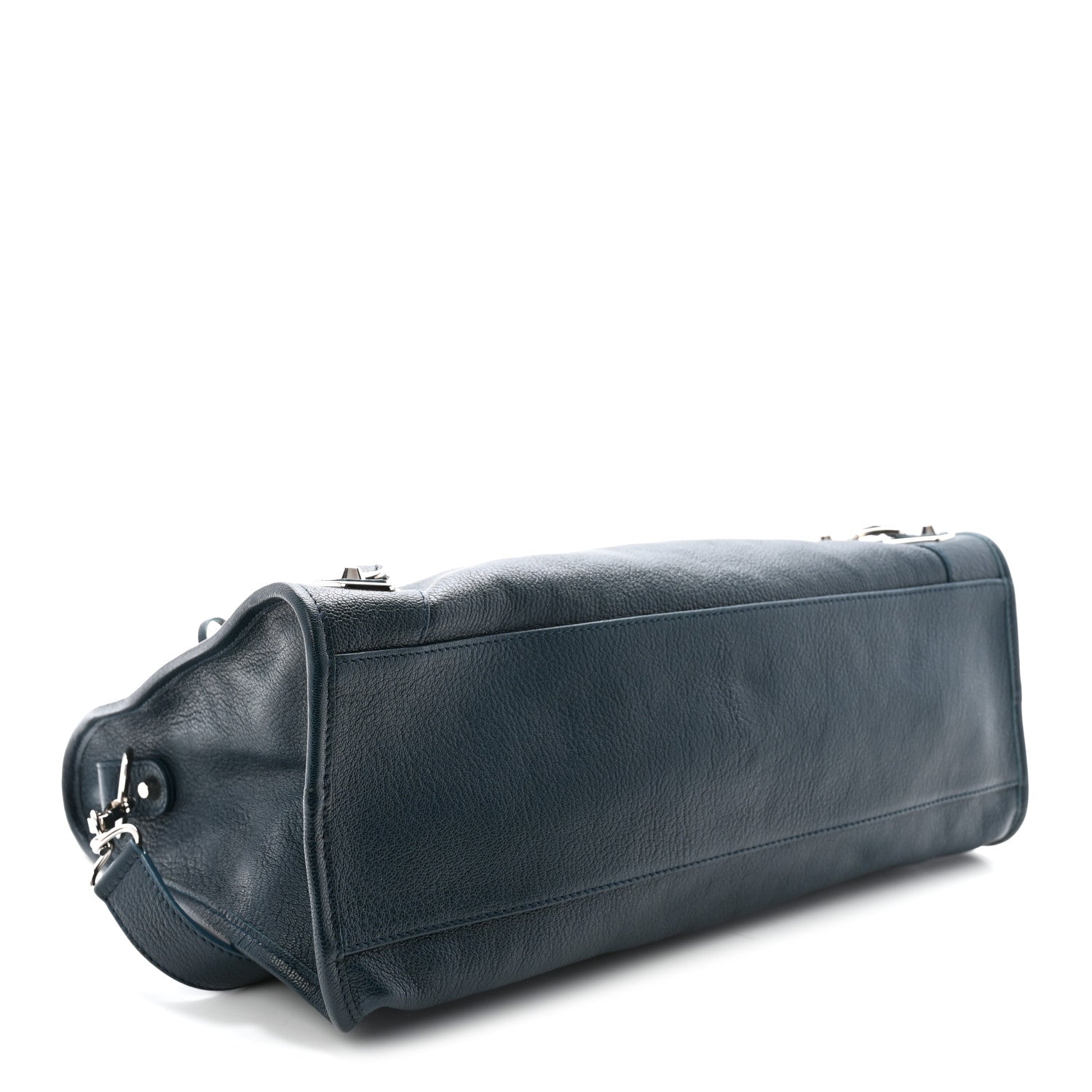 Balenciaga Chevre Silver Metallic Edge Hardware City Bleu Paon 5 of 11