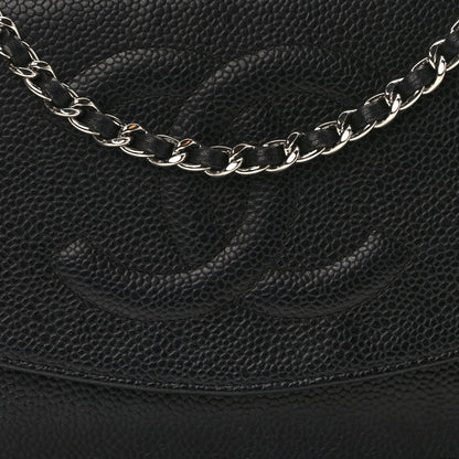 Chanel Caviar Timeless CC Wallet On Chain WOC Black 8 of 14