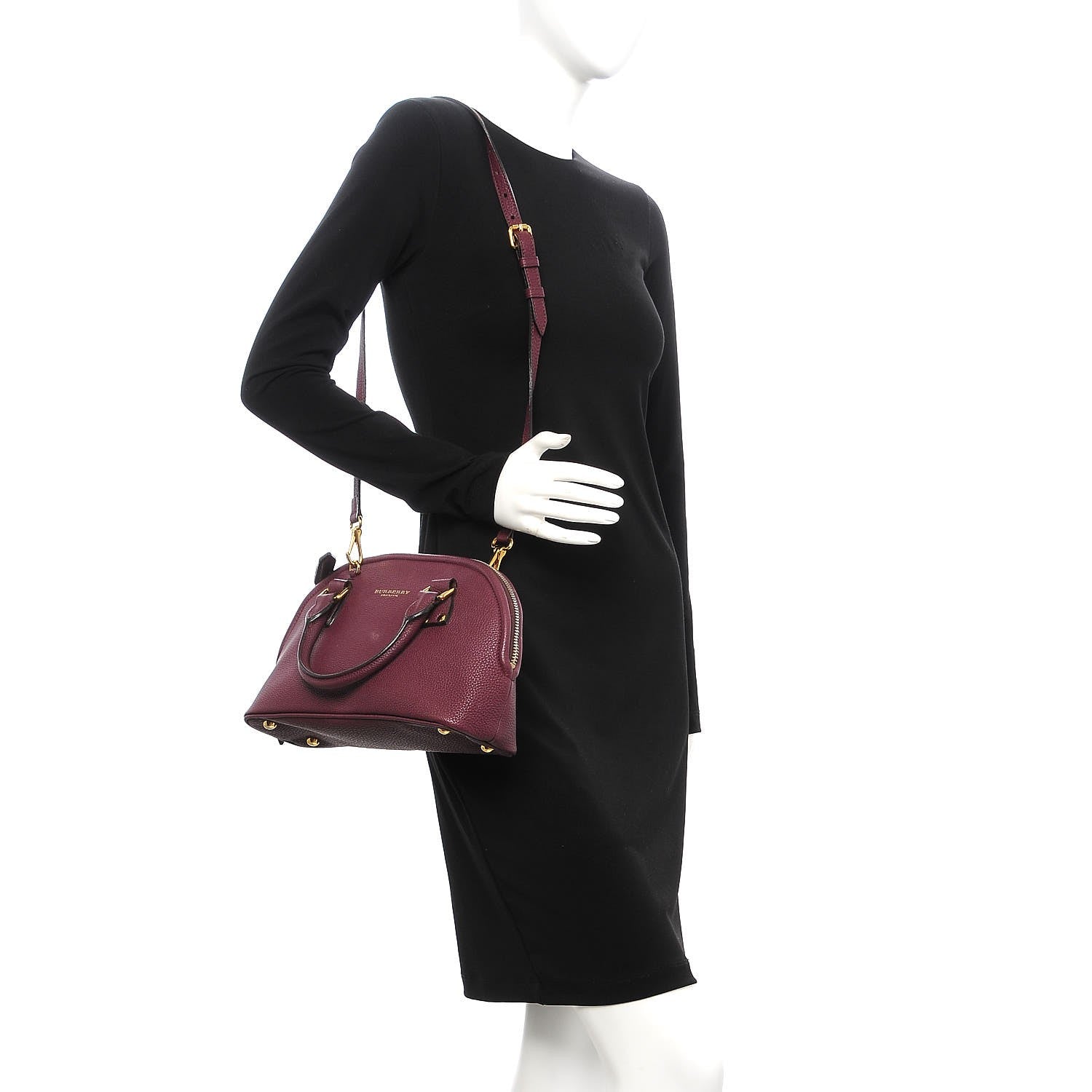Burberry Grainy Calfskin Small Bloomsbury Elderberry 2 of 15