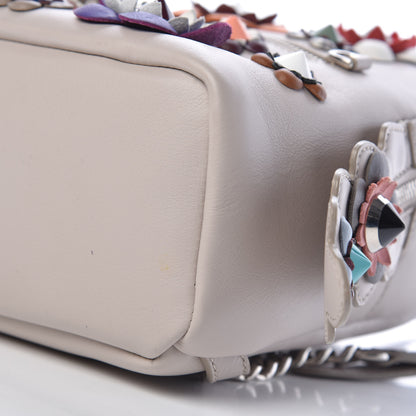 Fendi Vitello Dolce Flowerland Studded Mini Backpack Grigio Polvere Multicolor 10 of 11