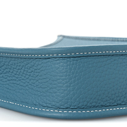 Hermes Taurillon Clemence Evelyne TPM New Blue Jean 9 of 11