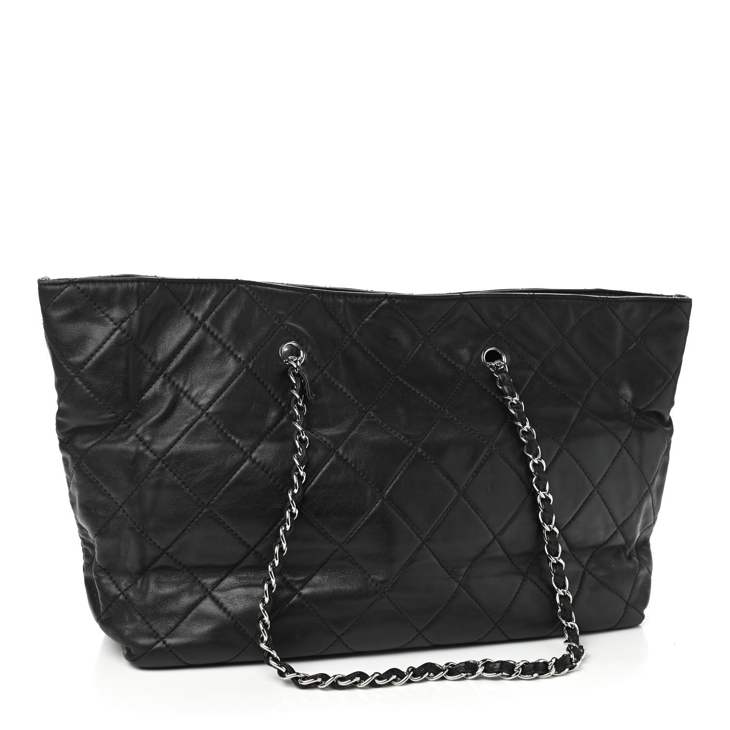 Chanel Calfskin Quilted Large In The Business Tote Black 2 of 9