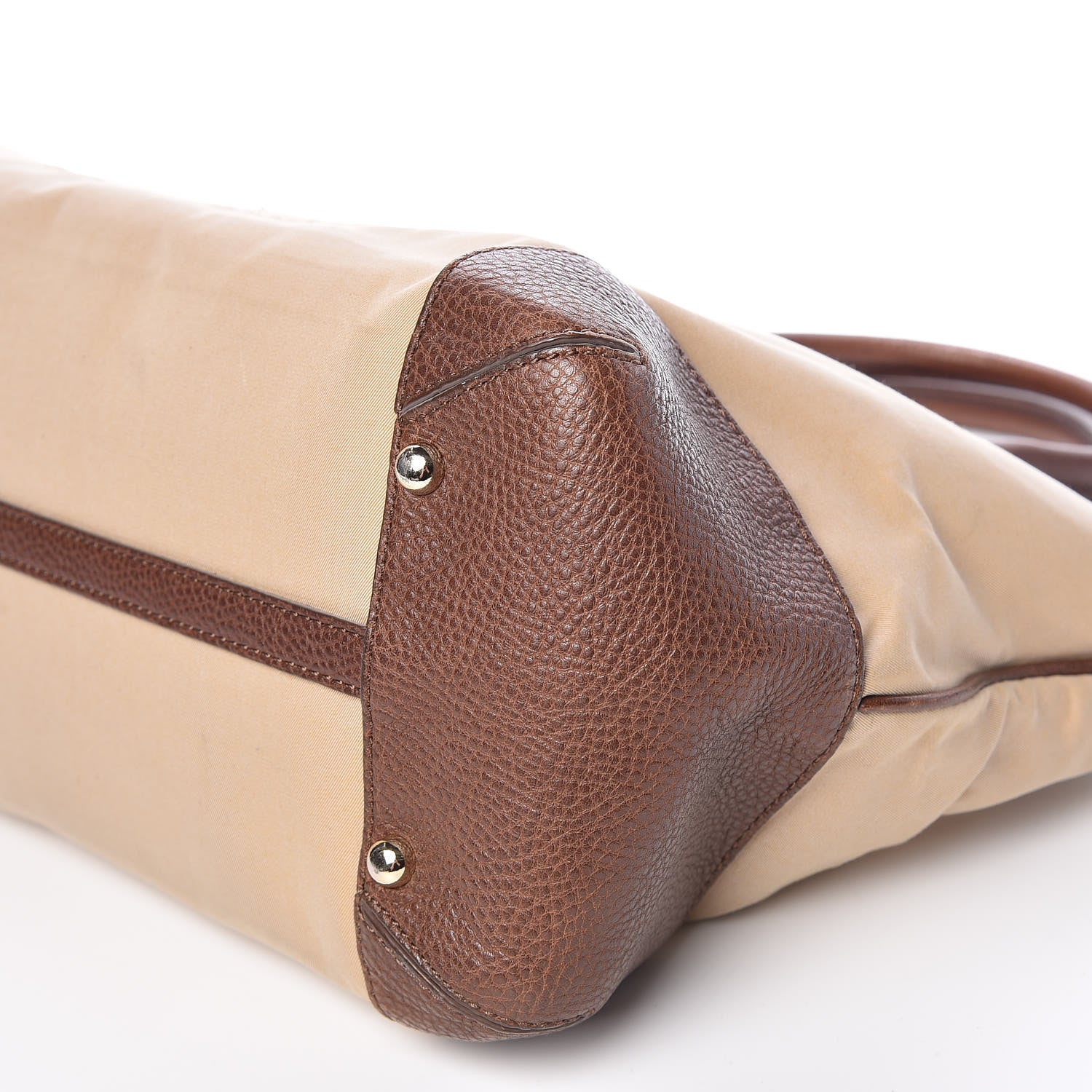 Burberry Canvas Calfskin Logo Tote Brown 6 of 15