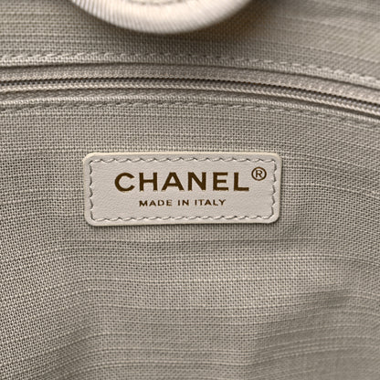 Chanel Mixed Fibers Small Deauville Tote White 7 of 10