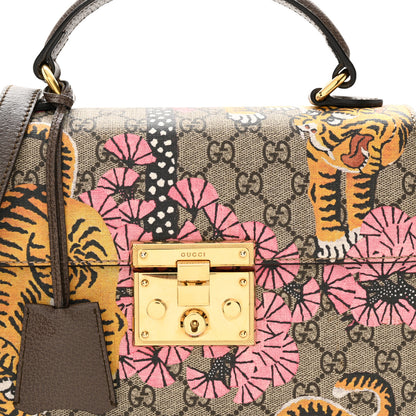 Gucci GG Supreme Monogram Bengal Small Padlock Top Handle Bag Beige Pink 9 of 12