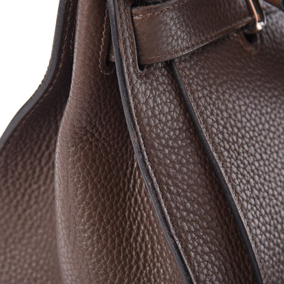 Hermes Taurillon Clemence Jypsiere 34 Chocolate 14 of 29