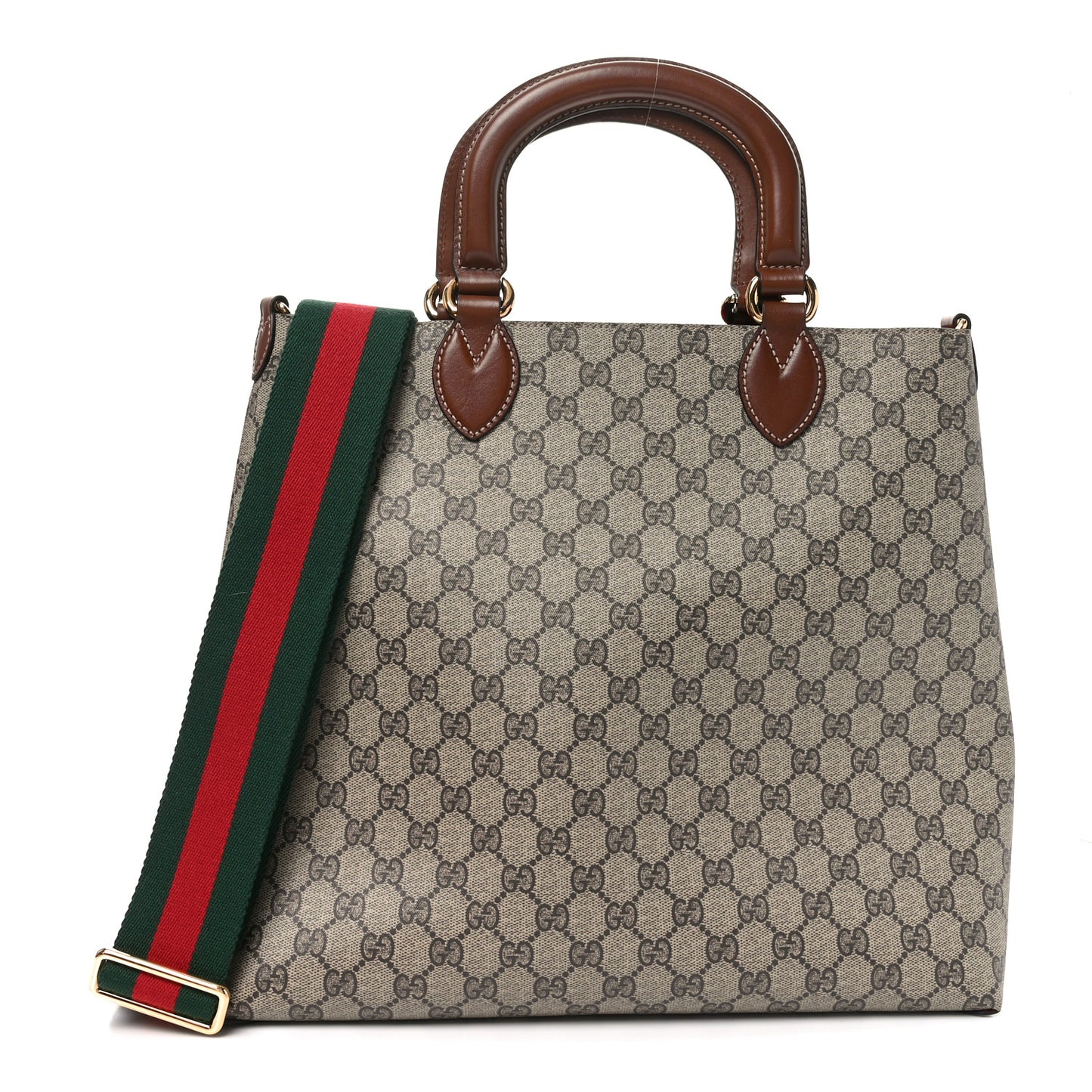 GG Supreme Monogram Reversible Tote Beige Tuscany