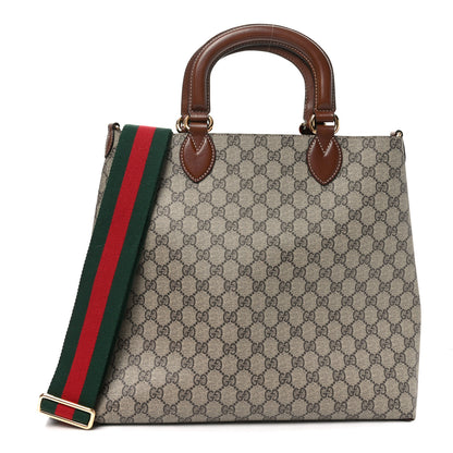 Gucci GG Supreme Monogram Reversible Tote Beige Tuscany 1 of 9