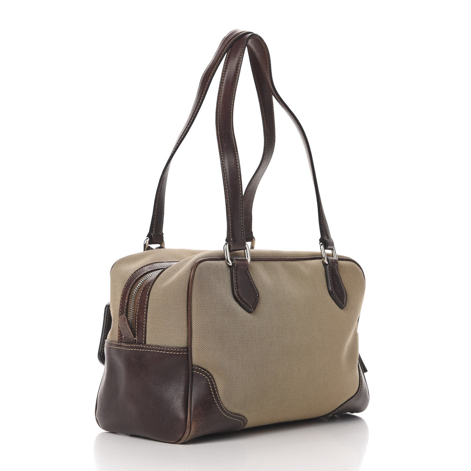 Prada Jacquard Logo Bauletto Corda Bruciato 3 of 12