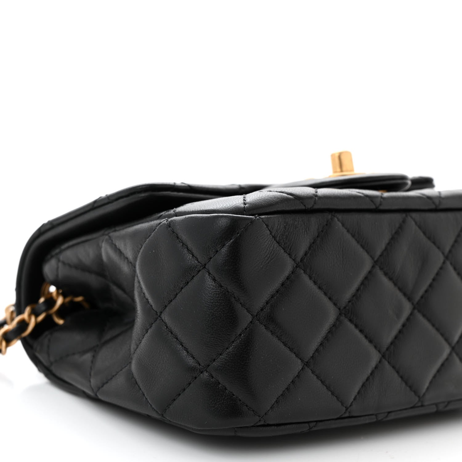 Chanel Lambskin Quilted Mini Pearl Crush Flap Black 9 of 10
