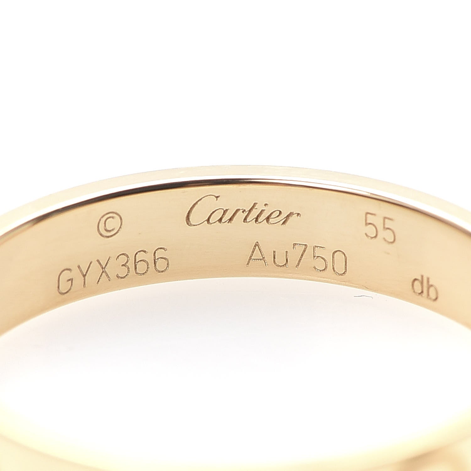Cartier 18K Yellow Gold 3.5mm LOVE Wedding Band Ring 55 7.25 4 of 4