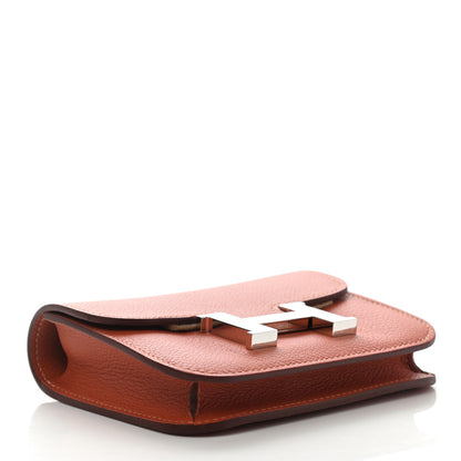 Hermes Evercolor Bi-Color Constance Slim Wallet Blush Bleu Frida 4 of 8