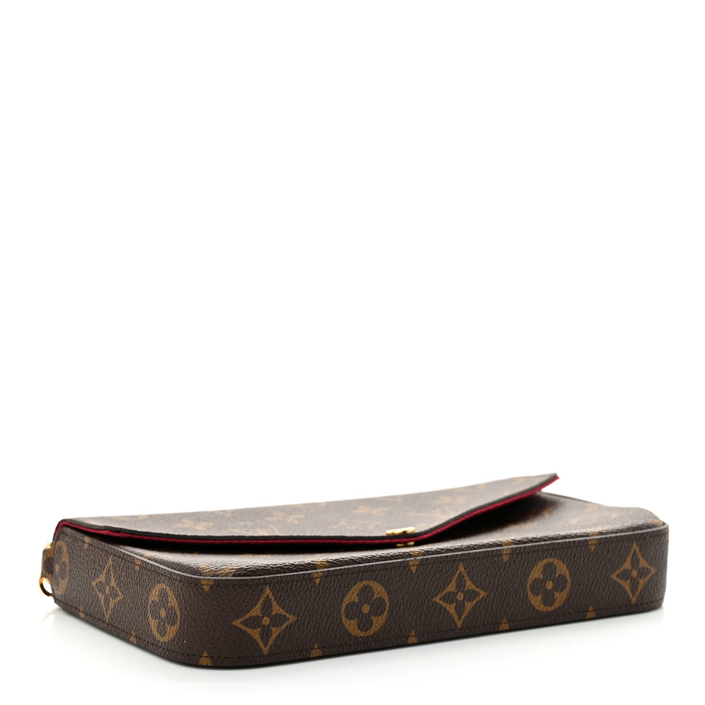 Monogram Pochette Felicie Chain Wallet Fuchsia