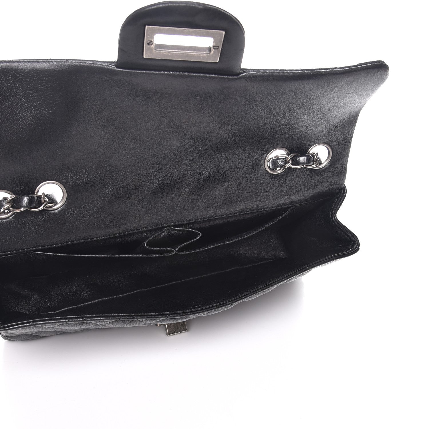 Chanel Calfskin Quilted Hybrid Reissue East West Flap Black 6 of 9