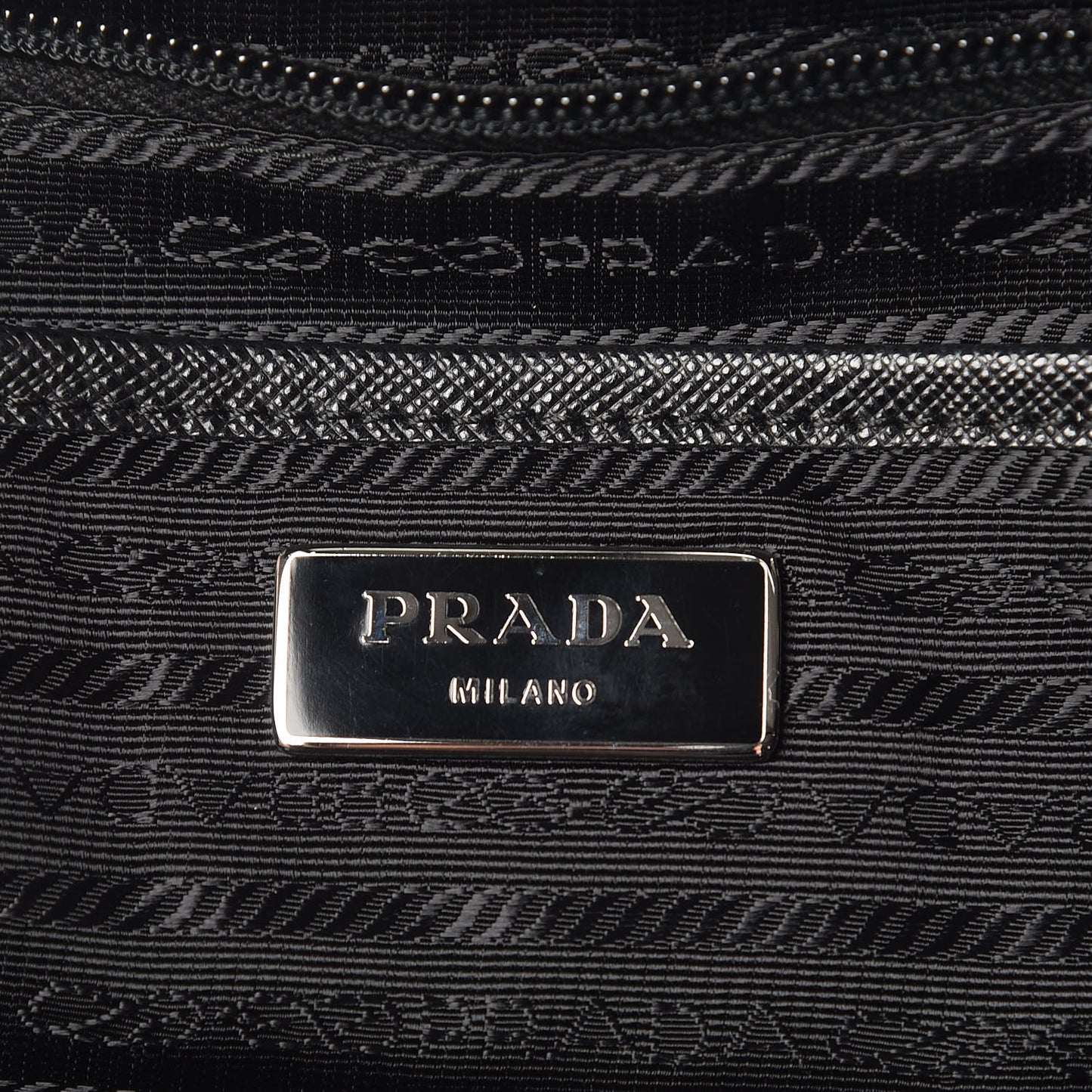 Tessuto Nylon Saffiano Medium Backpack Black