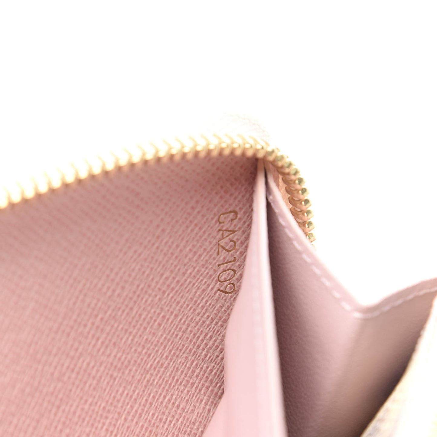 Damier Azur Studded Clemence Wallet Rose Ballerine