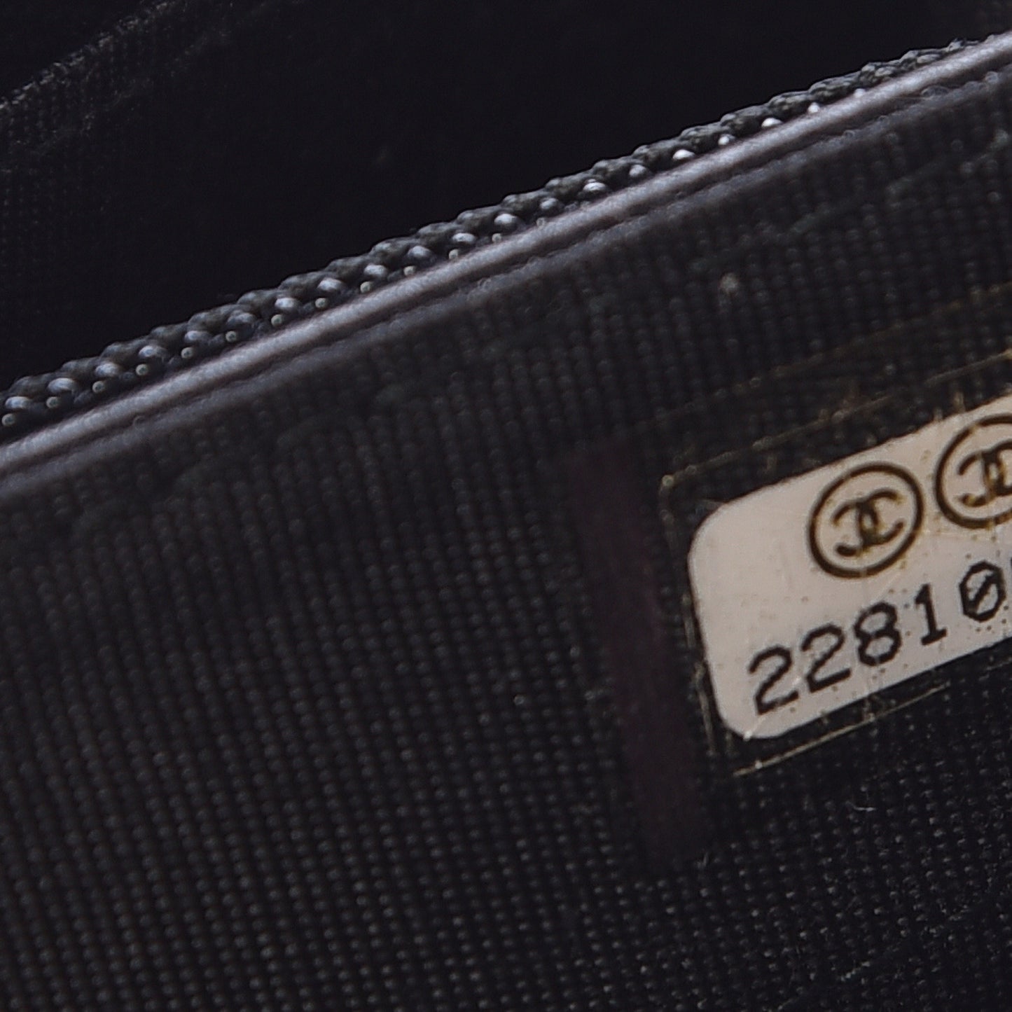 Lambskin Studded Chain Wallet Black