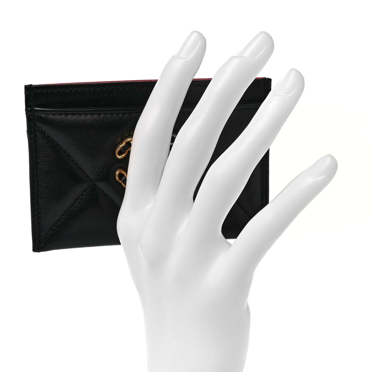 Chanel Lambskin Quilted Chanel 19 Card Holder Black 2 of 11