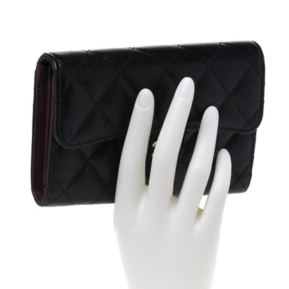 Chanel Caviar Quilted Medium Flap Wallet Black 2 of 9