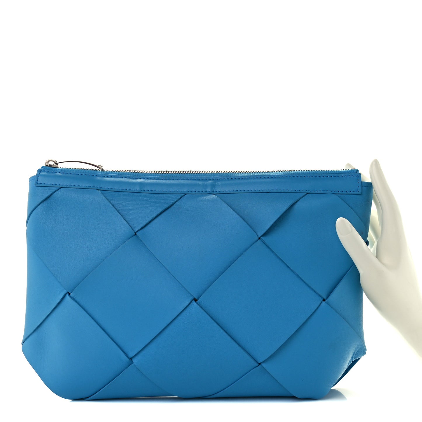 Nappa Maxi Blown Up Intrecciato Pouch Clutch Swimming Pool