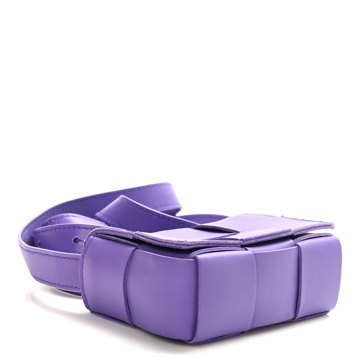 Lambskin Maxi Intrecciato Extra Mini Cassette Crossbody Bag Purple