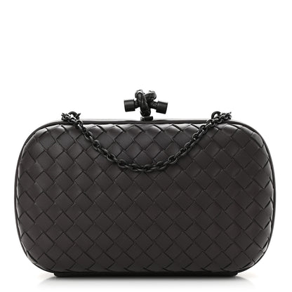 Bottega Veneta Nappa Intrecciato Chain Knot Clutch Steel 1 of 7