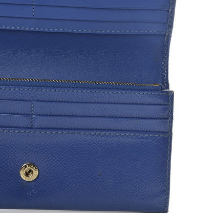 Burberry Patent Heritage Grain Penrose Continental Wallet Steel Blue 7 of 7