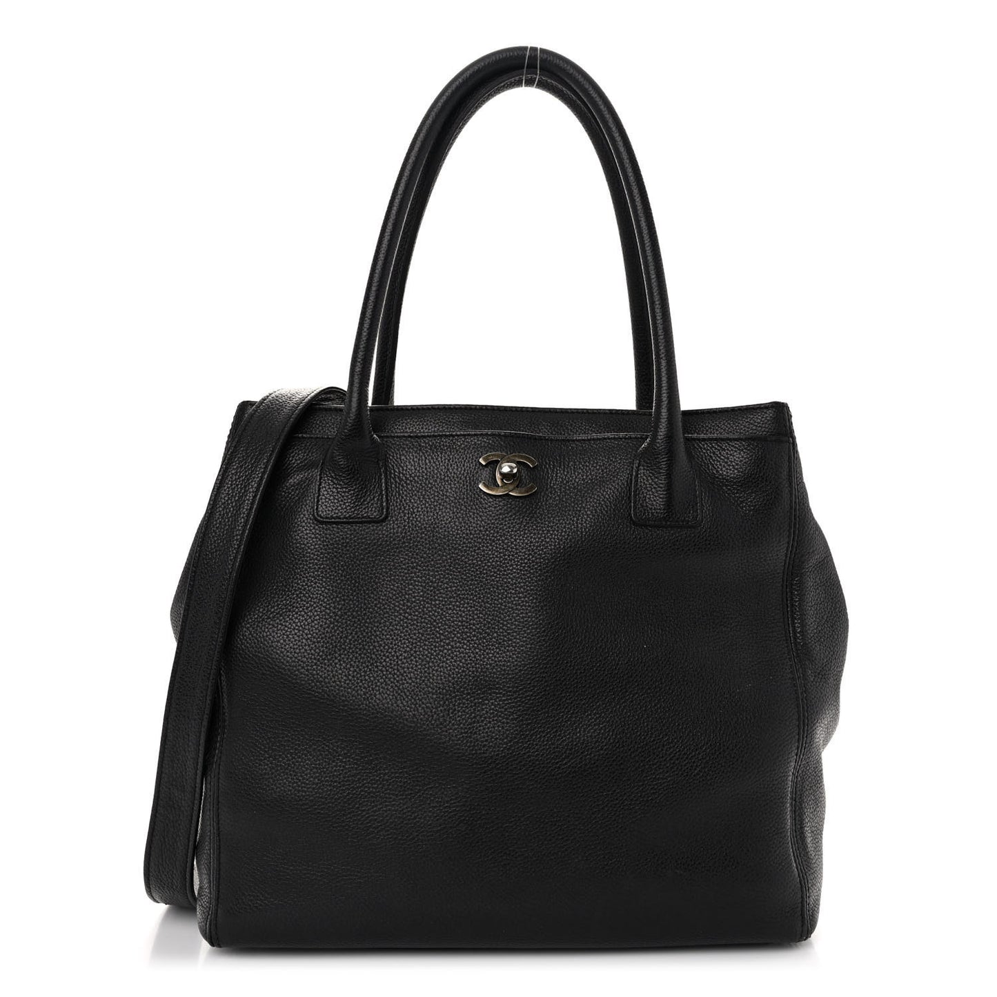 Caviar Tall Cerf Tote Black