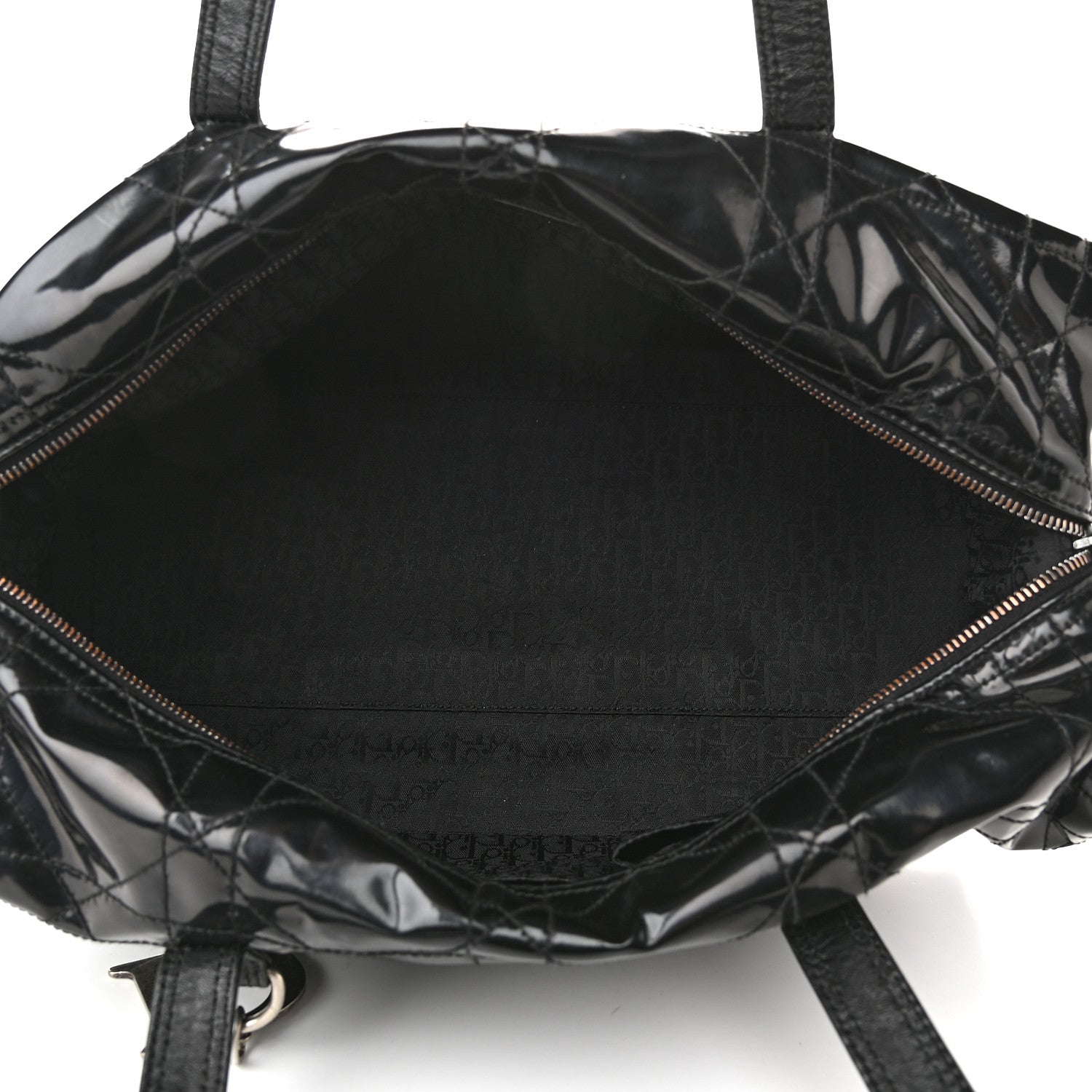 Christian Dior Vinyl Cannage Duffle Black 5 of 11