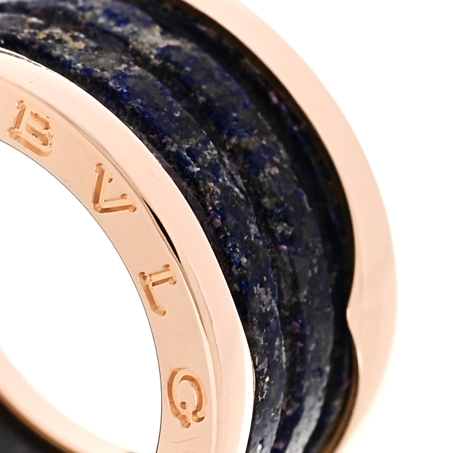 Bulgari 18K Rose Gold Lapis Lazuli B.Zero1 Four-Band Ring 53 6.25 5 of 5