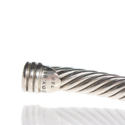 David Yurman Sterling Silver 18K Yellow Gold 4mm X Station Cable Bracelet 4 of 5