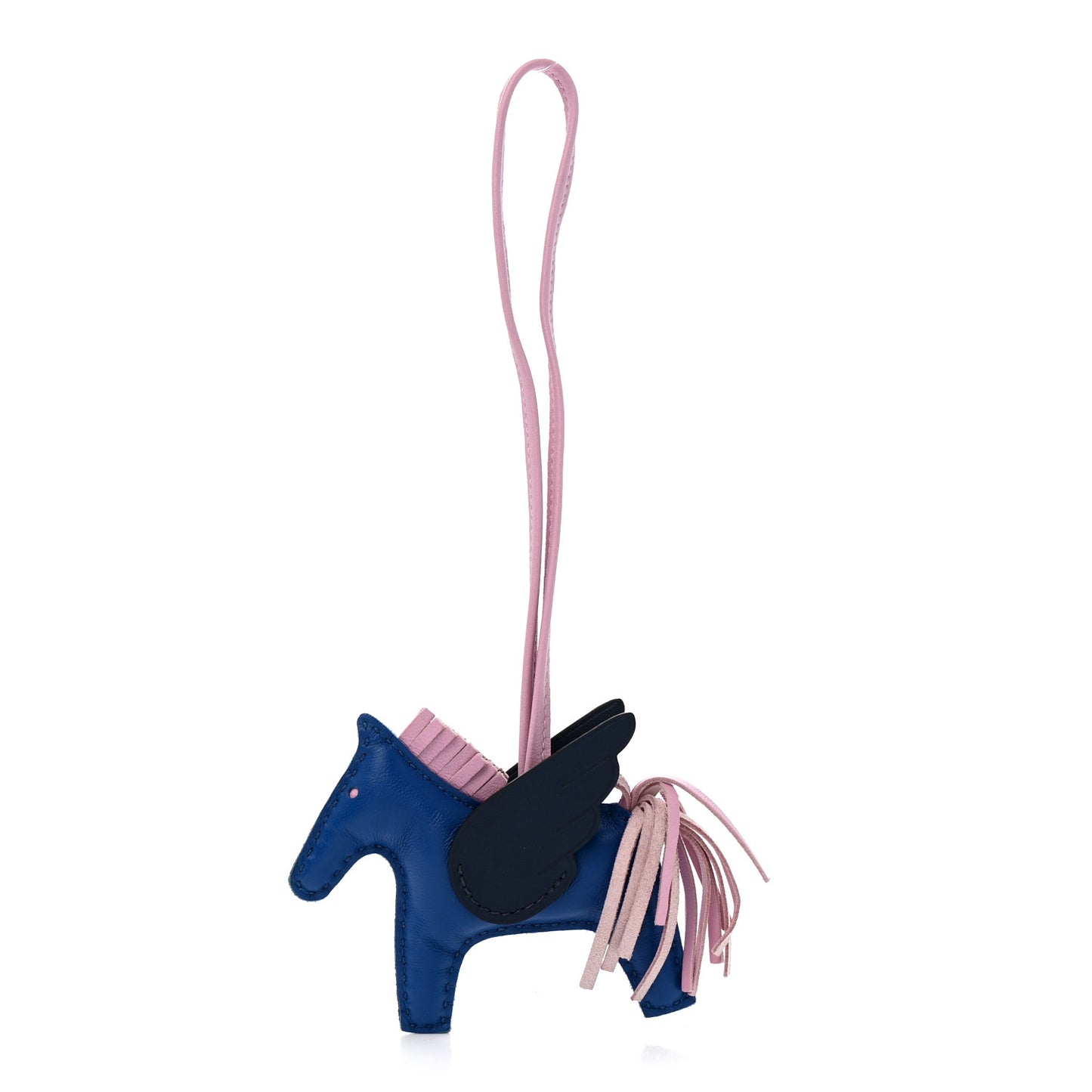 Milo Lambskin Grigri Rodeo Pegase Horse Bag Charm PM Bleu France Mauve Sylvestre Bleu Saphir