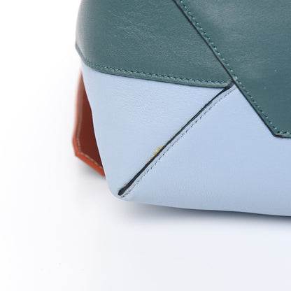 Celine Shiny Smooth Calfskin Small Twisted Cabas Green Smoke Pale Blue 9 of 13