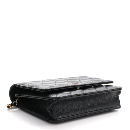 Chanel Caviar Quilted Wallet On Chain WOC Black 4 of 12