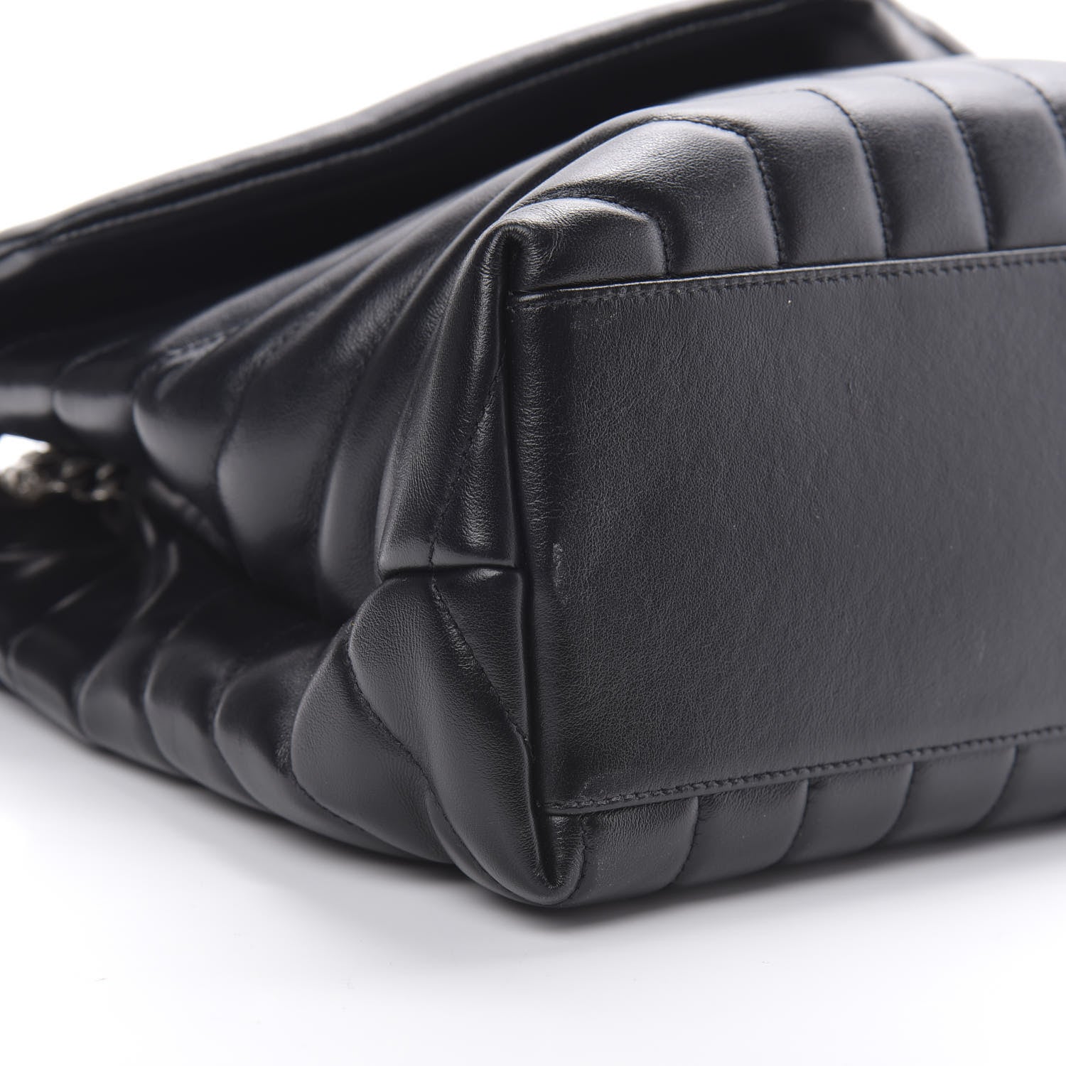 Saint Laurent Calfskin Y Quilted Monogram Medium Loulou Chain Satchel Black 9 of 15
