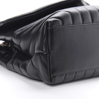 Saint Laurent Calfskin Y Quilted Monogram Medium Loulou Chain Satchel Black 9 of 15