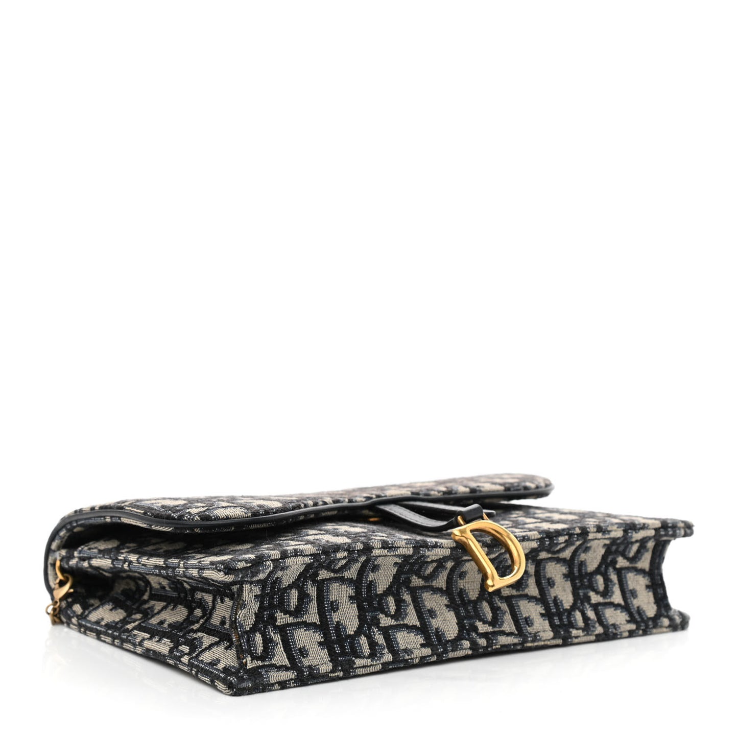 Oblique Saddle Chain Pouch Blue