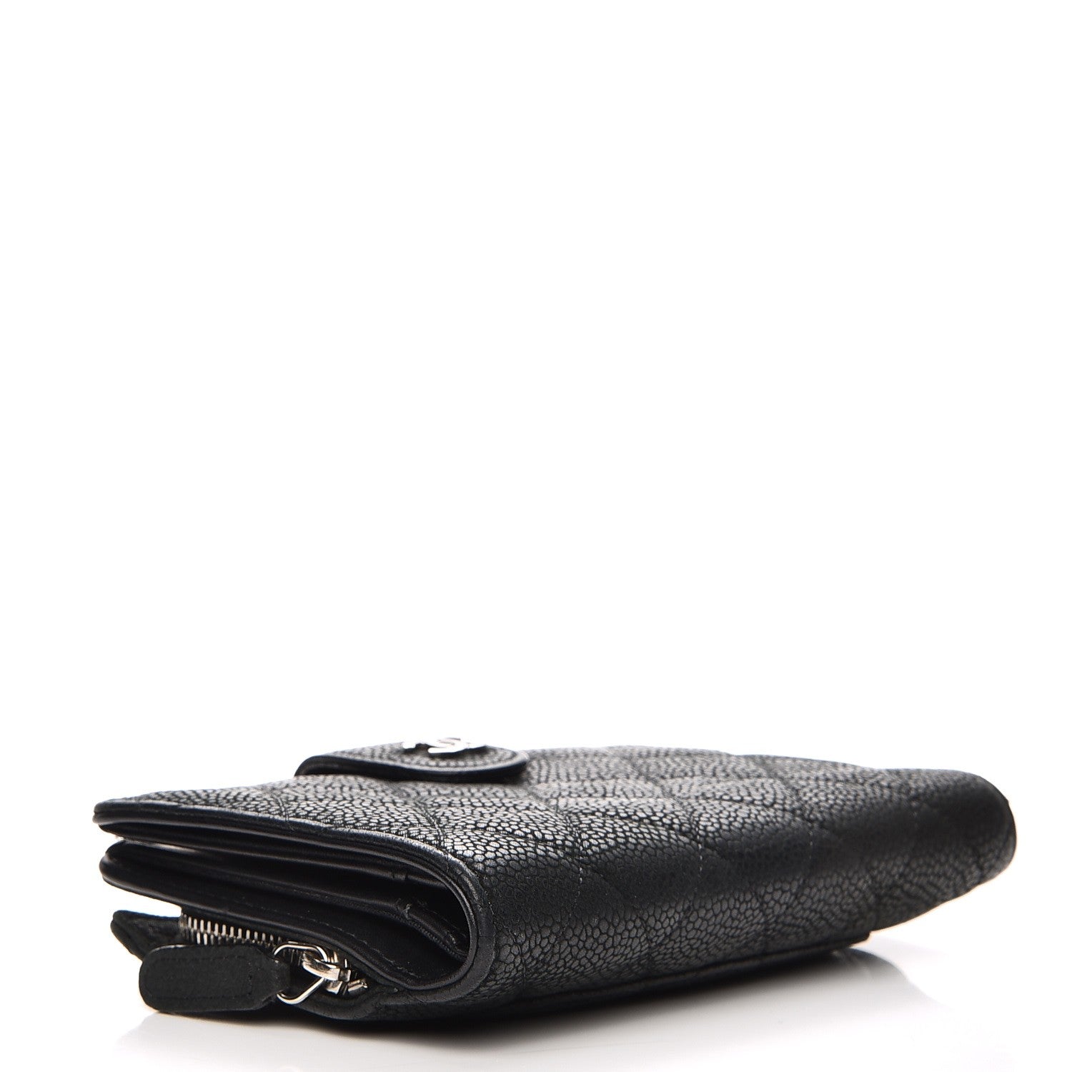 Chanel Iridescent Caviar Quilted Zipped Pocket Wallet Black 4 of 8