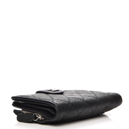 Chanel Iridescent Caviar Quilted Zipped Pocket Wallet Black 4 of 8