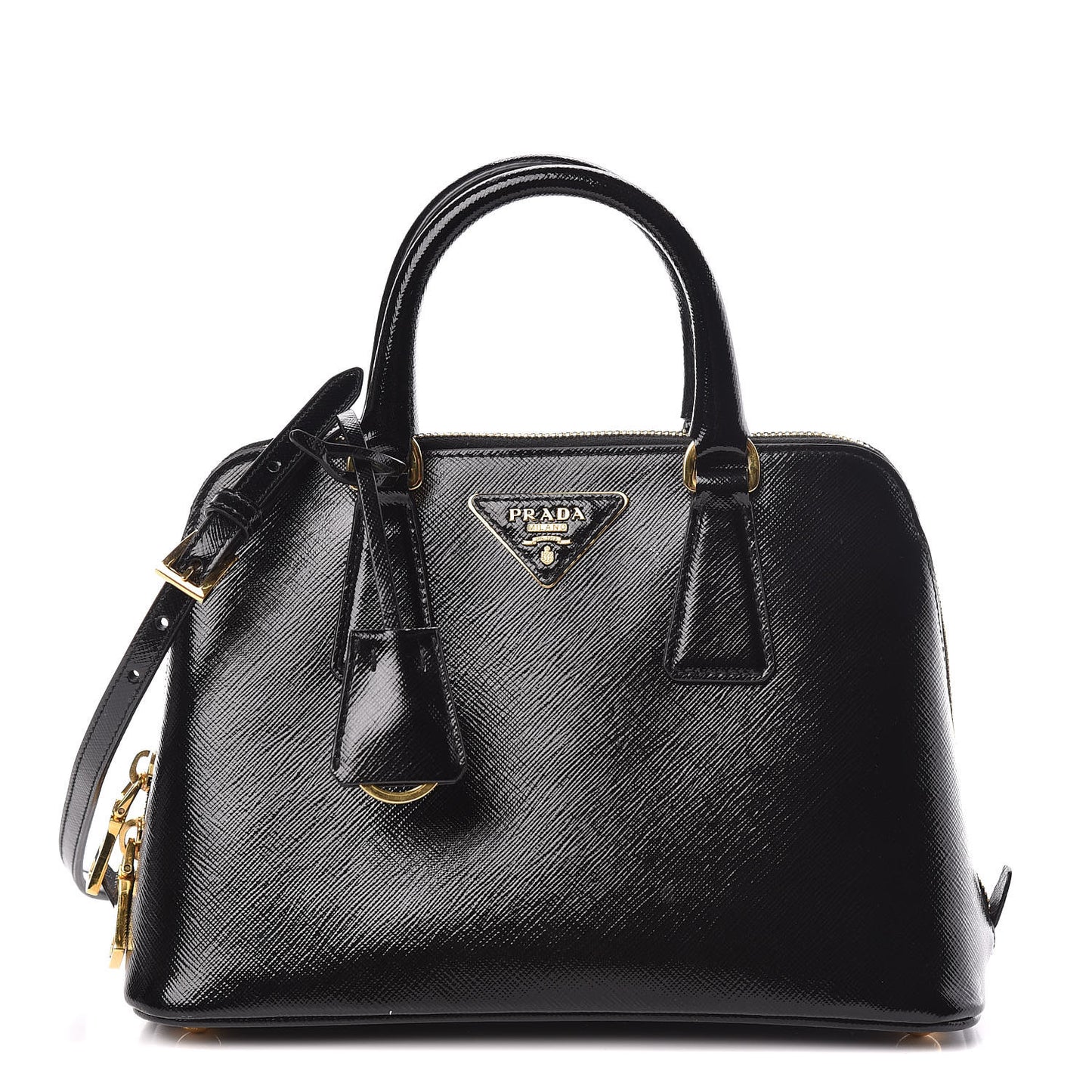 Saffiano Vernice Small Promenade Tote Black