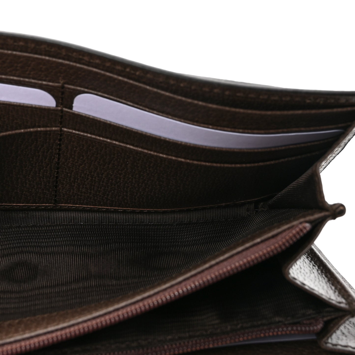 GG Supreme Monogram Web Ophidia Continental Wallet Brown