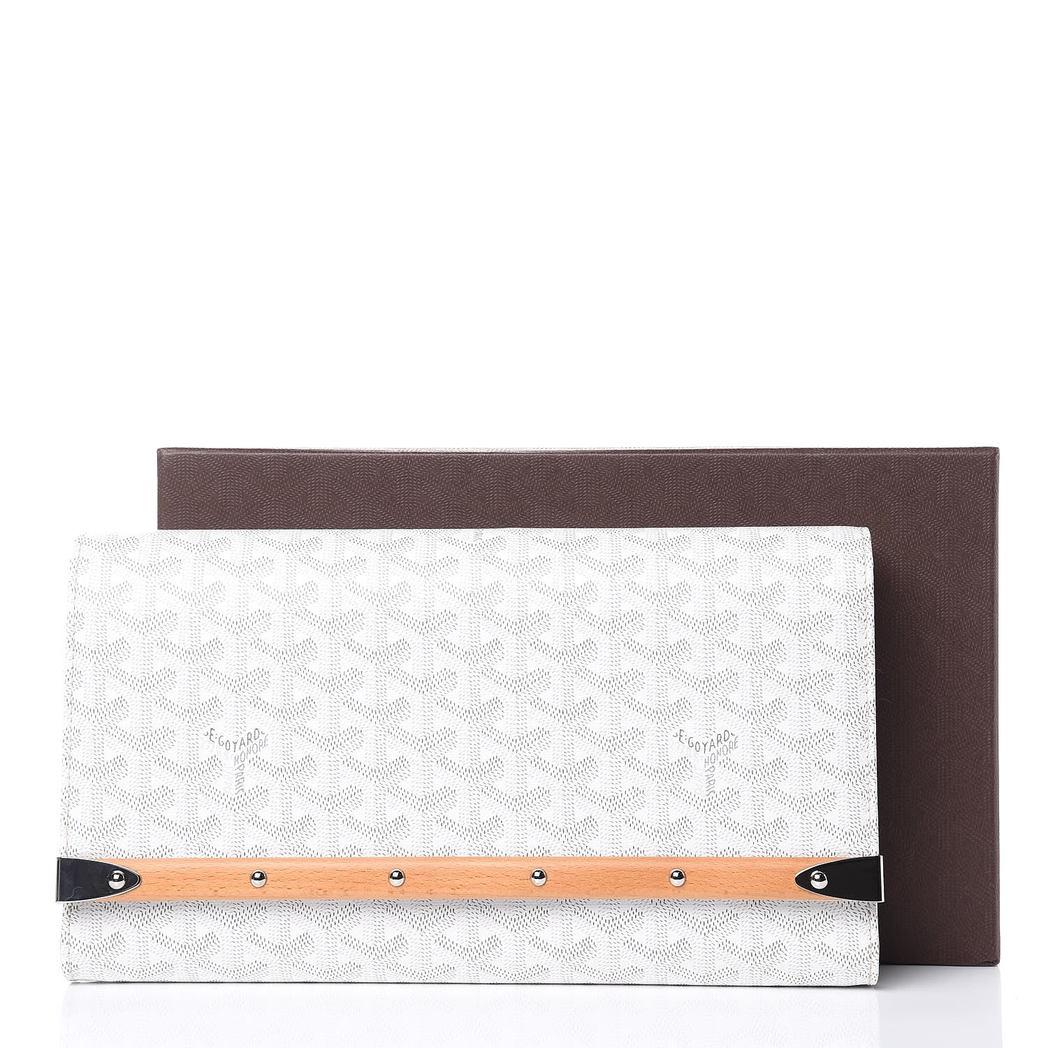 Goyard Goyardine Monte Carlo Bois Clutch White 10 of 10