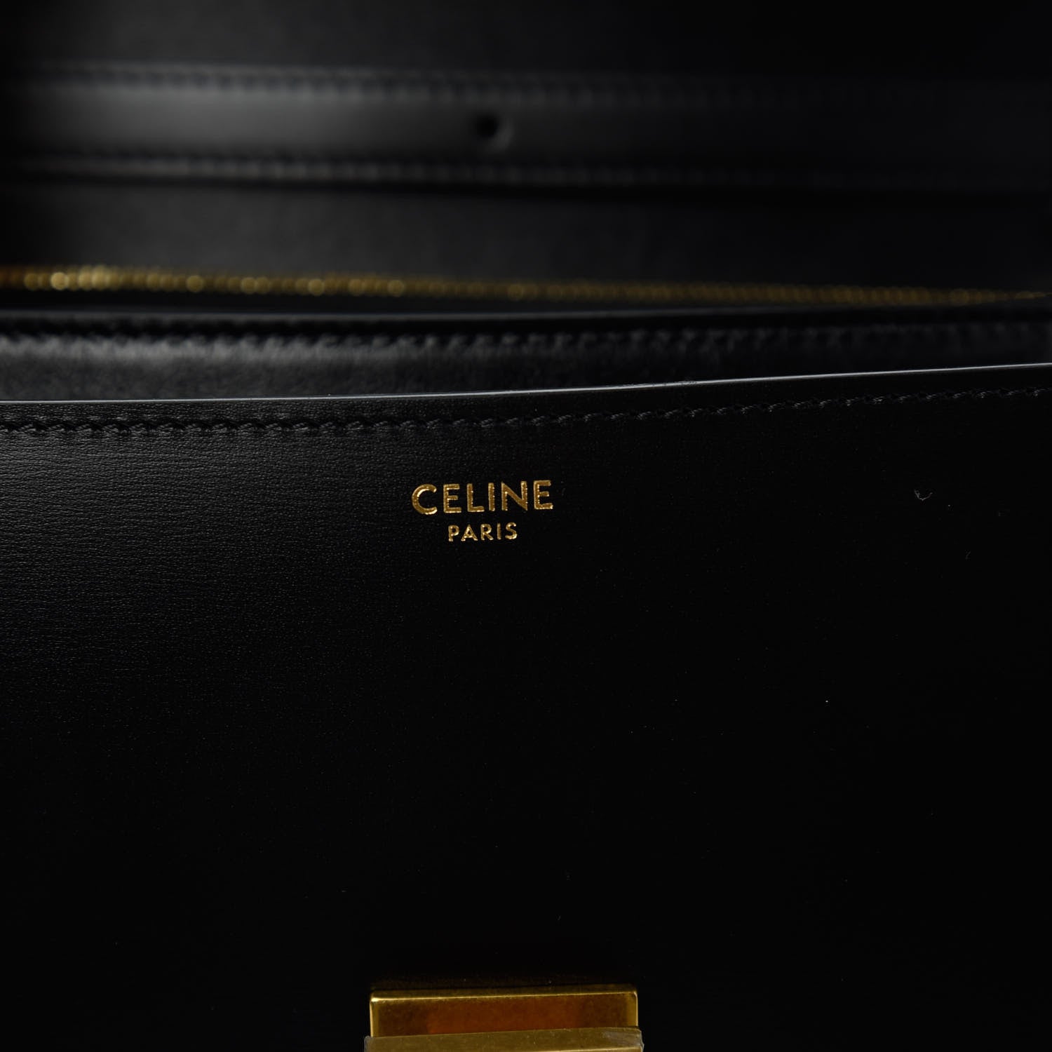 Celine Box Calfskin Medium Classic Box Flap Black 9 of 11