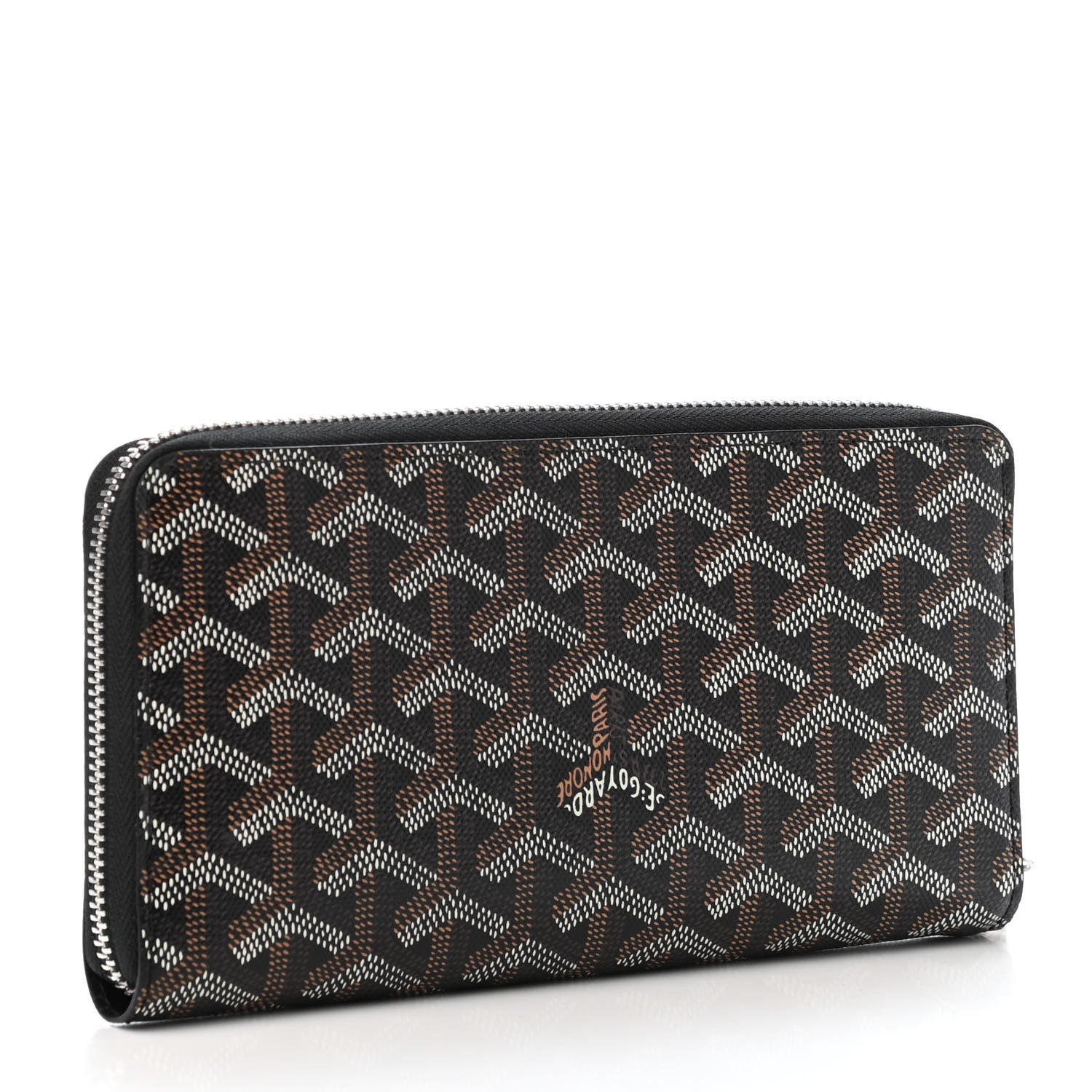 Goyard Goyardine Matignon Zip Around GM Wallet Black 2 of 4