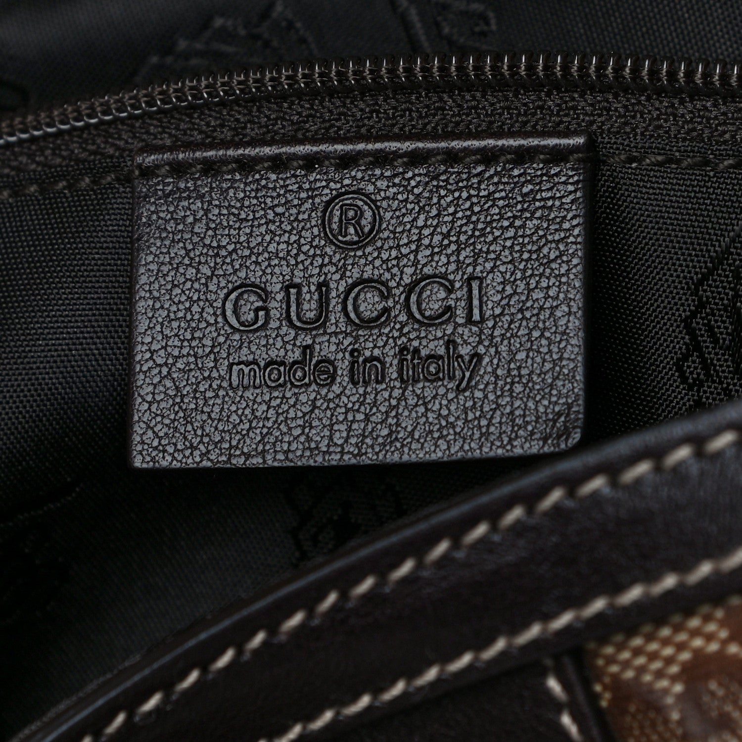 Gucci Crystal Monogram Duchessa Flap Shoulder Bag Dark Brown 5 of 10