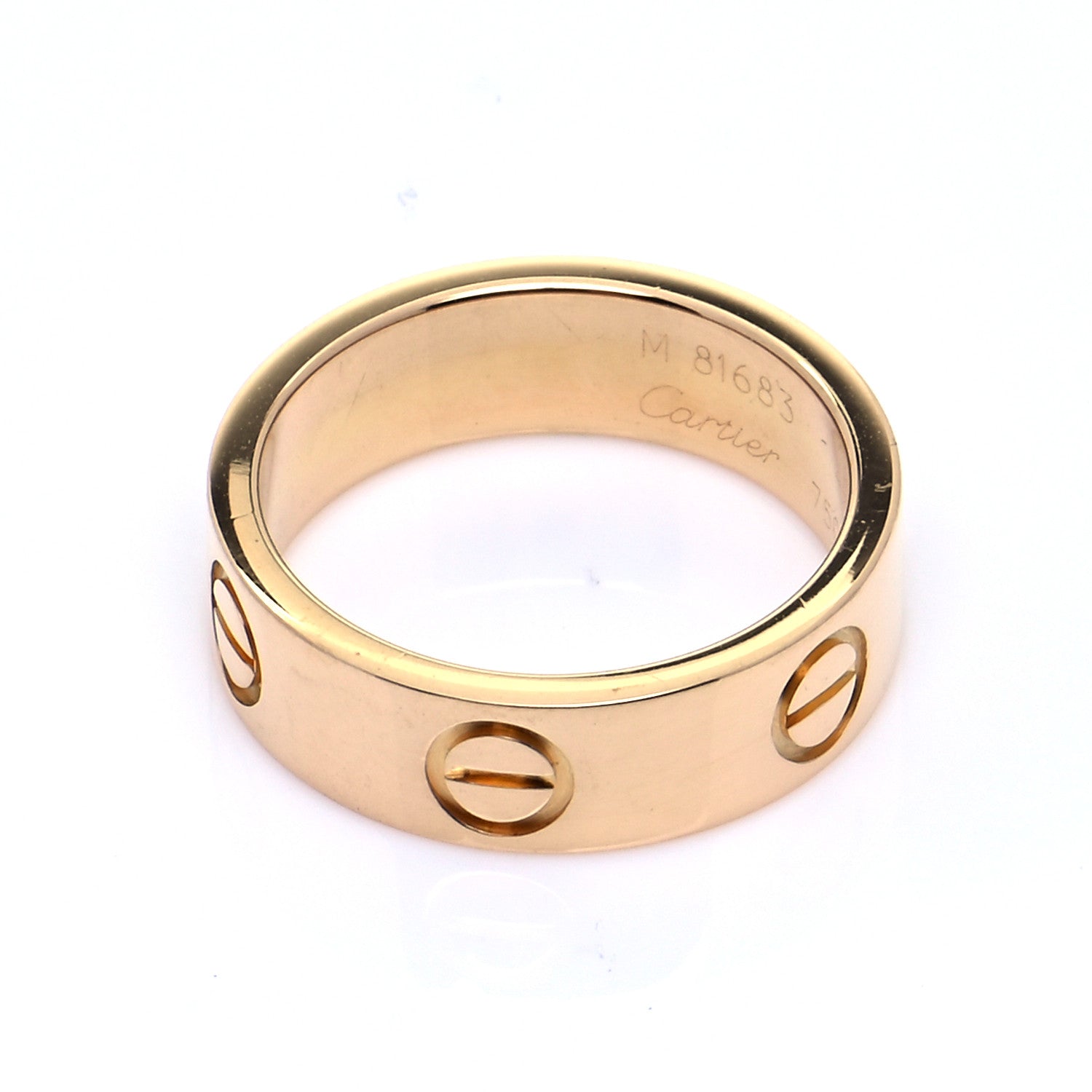 Cartier 18K Yellow Gold 5.5mm LOVE Ring 49 4.75 6 of 6
