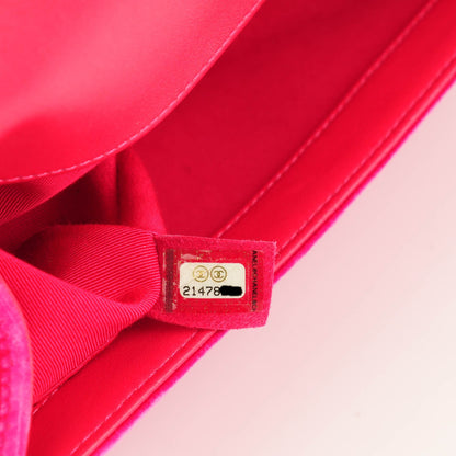 Chanel Velvet Quilted Medium Boy Flap Fuchsia 8 of 8