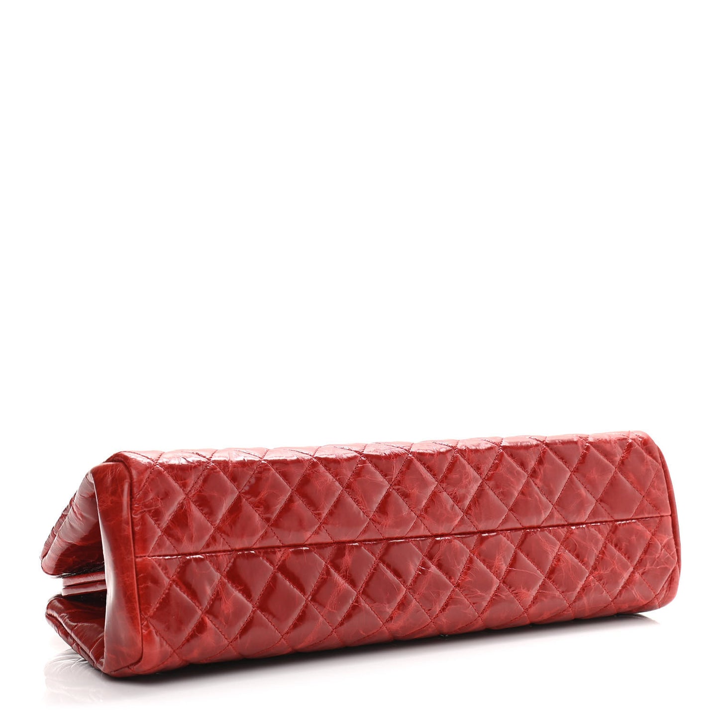 Glazed Calfskin Quilted Medium Just Mademoiselle Red