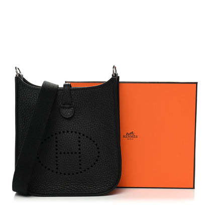 Hermes Taurillon Clemence Evelyne TPM Black 11 of 11