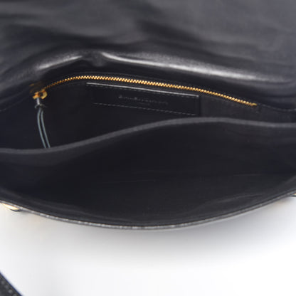 Balenciaga Chevre Gold Metallic Edge Hardware Envelope Clutch Black 5 of 10